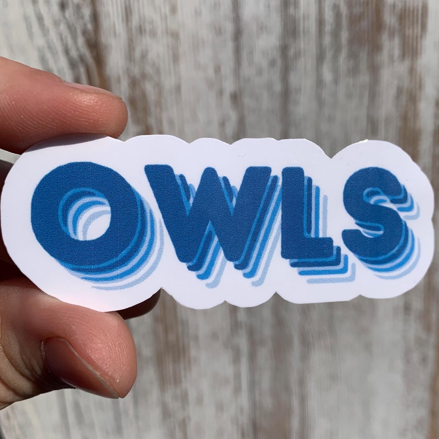 Waterproof Owls 3” Die-Cut Sticker – School Spirit Decal Accessory for Water Bottles, Notebooks, Laptops, and More!