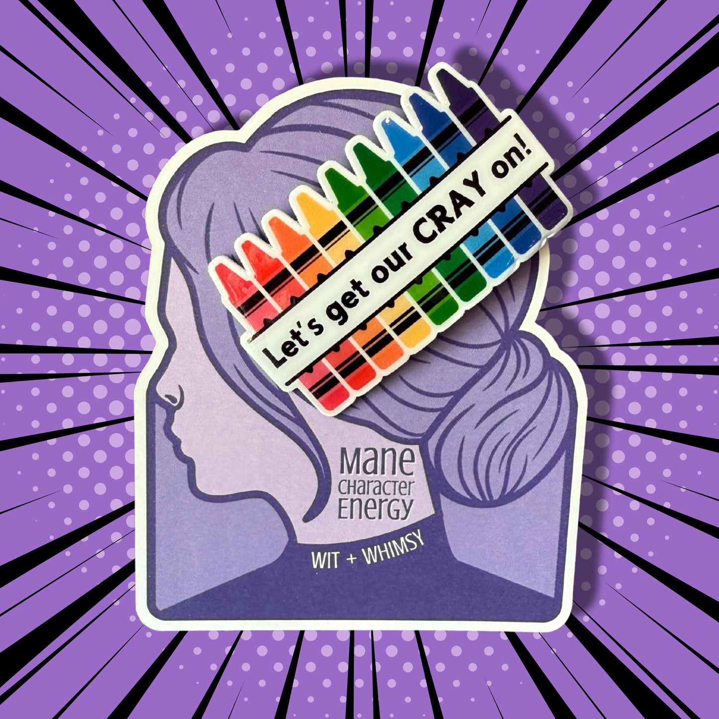 Let’s Get Our Cray On Barrette – Rainbow Crayon Teacher Hair Clip, Colorful Classroom Accessory, Back to School Hair Gift, Teacher Barrette