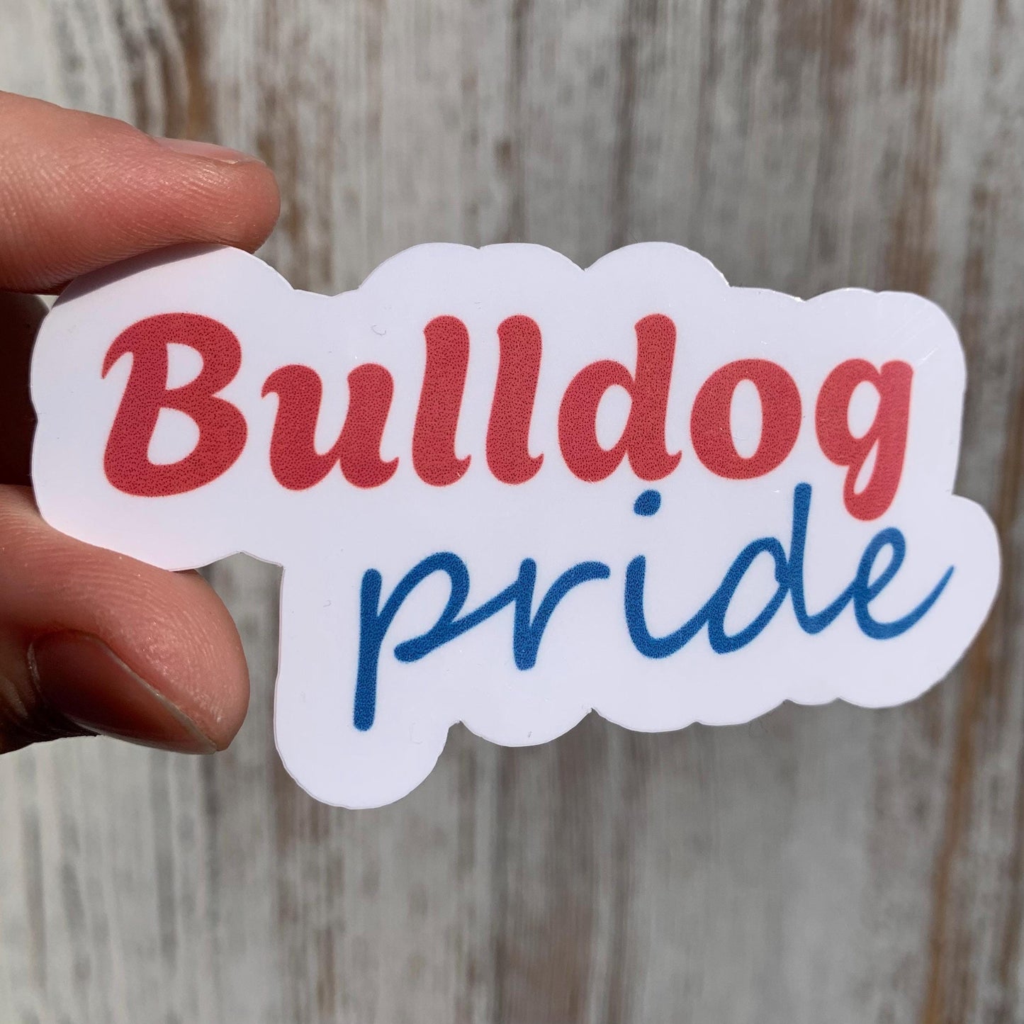 Waterproof Bulldog Pride 3” Die-Cut Sticker – School Spirit Decal Accessory for Water Bottles, Notebooks, Laptops, and More!