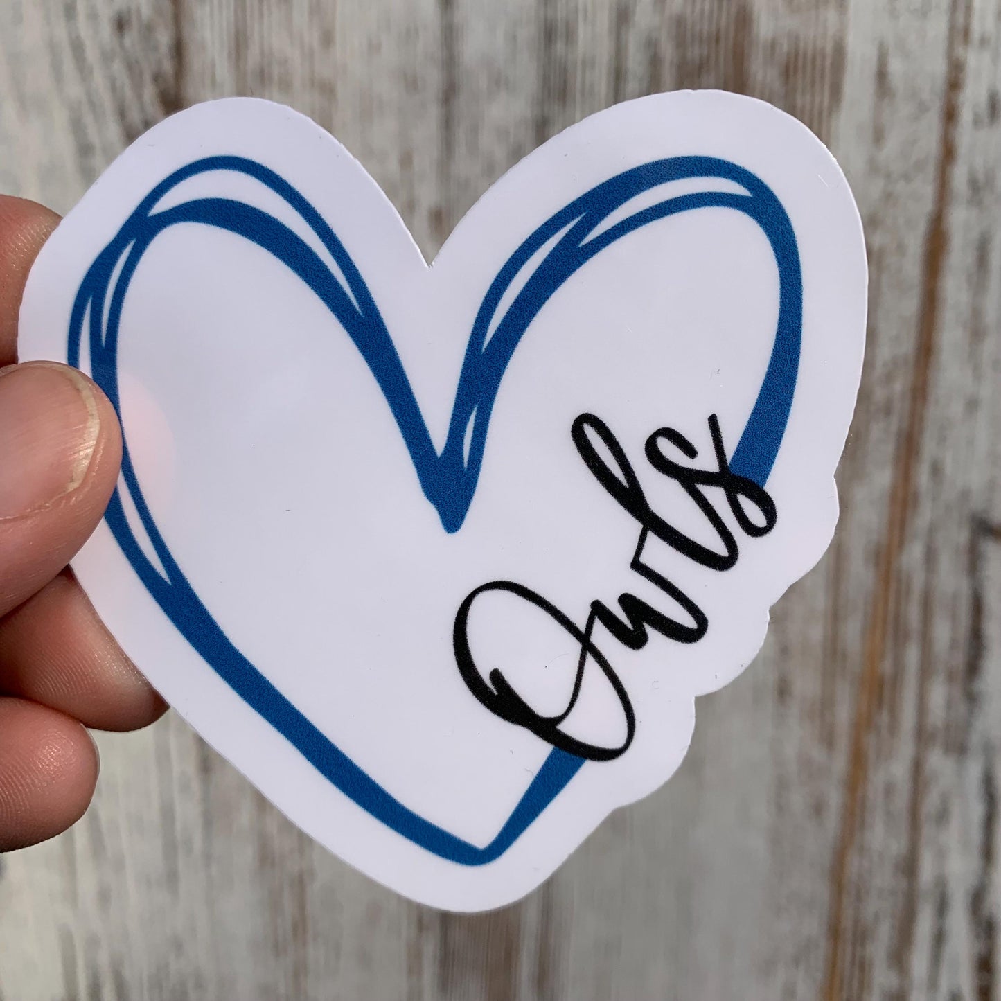 Waterproof Owl Heart 3” Die-Cut Sticker – School Spirit Decal Accessory for Water Bottles, Notebooks, Laptops, and More!