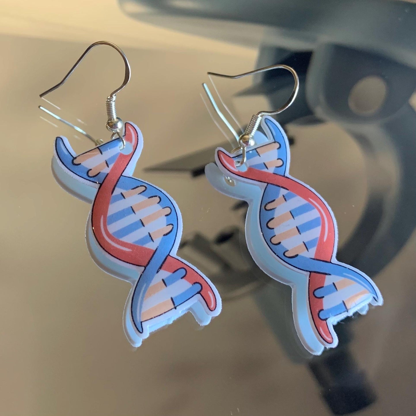 Dangle DNA Earrings - Fun, Unique Science Jewelry for Teachers, Students, and STEM Enthusiasts, Handmade Accessory, Science Genetics