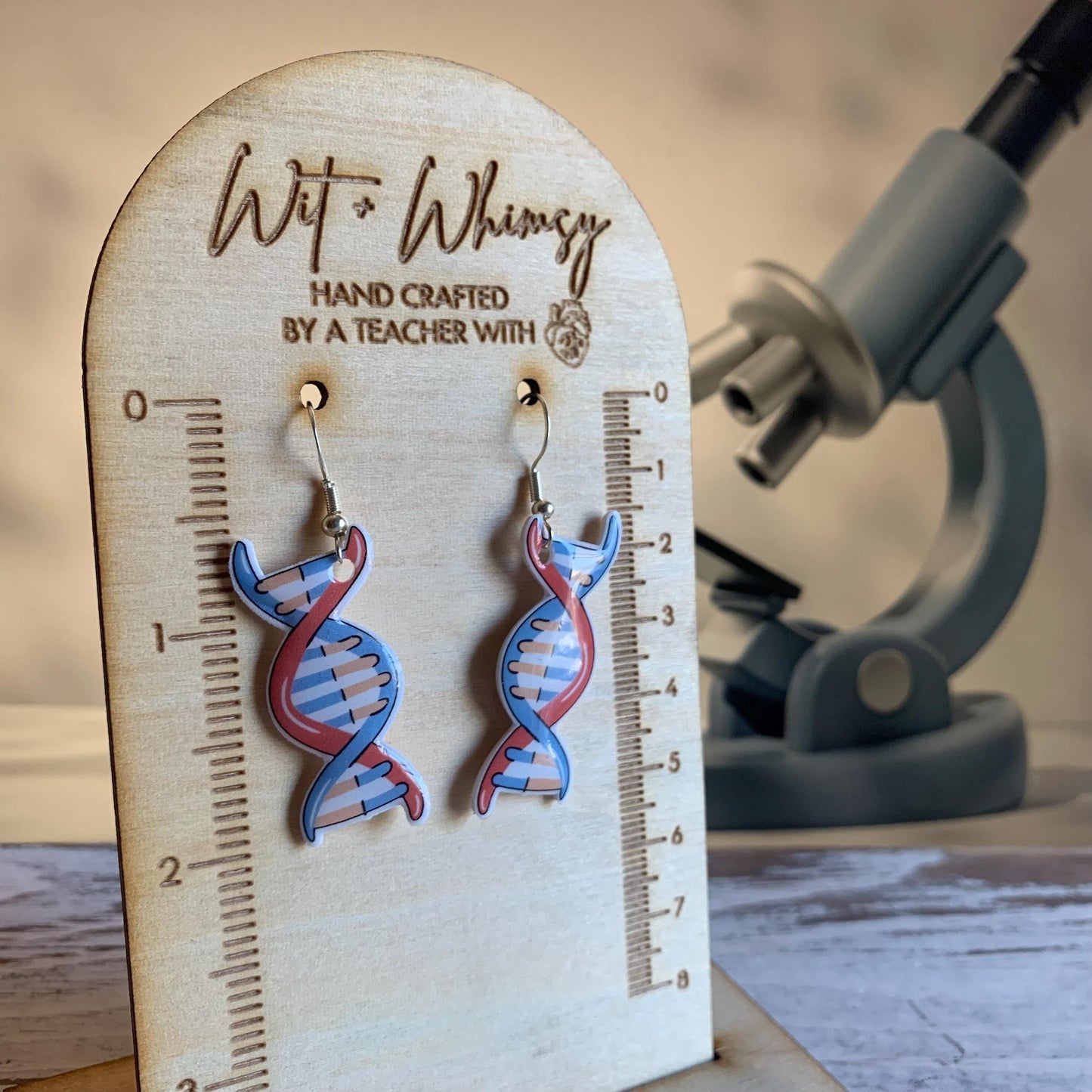 Dangle DNA Earrings - Fun, Unique Science Jewelry for Teachers, Students, and STEM Enthusiasts, Handmade Accessory, Science Genetics