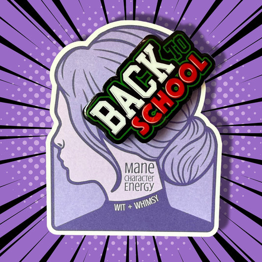 Back to School Hair Barrette – Teacher First Day of School Hair Clip, Bold Classroom Accessory, Fun Teacher Gift, Mane Character Energy