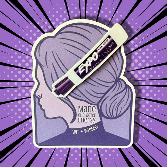 EXPO Marker Hair Barrette – Teacher Dry Erase Marker Hair Clip, Funny Teacher Accessory, Classroom Gift for Teachers, Mane Character Energy
