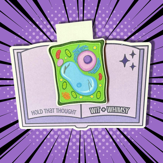 Plant Cell Biology Magnetic Bookmark – Science Teacher Gift, STEM Bookmark, Planner & Journal Clip, Biology Student Accessory, Microbiology