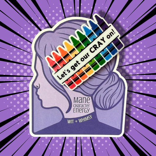 Let’s Get Our Cray On Barrette – Rainbow Crayon Teacher Hair Clip, Colorful Classroom Accessory, Back to School Hair Gift, Teacher Barrette